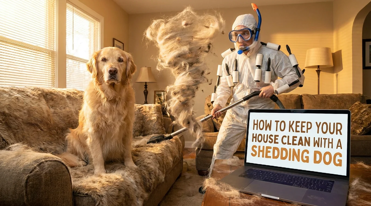 How to Keep Your House Clean With a Shedding Dog